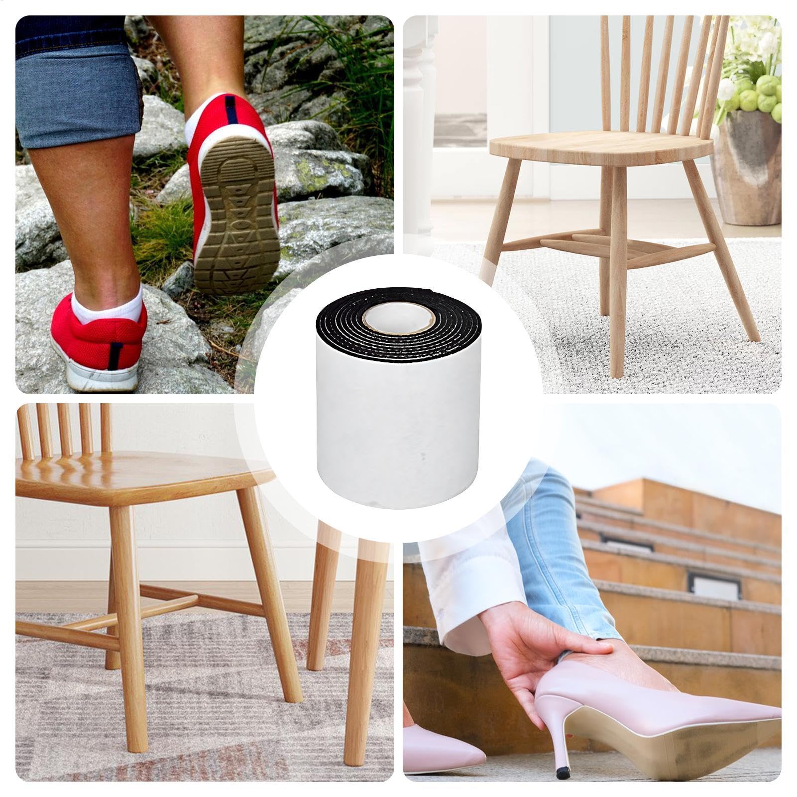 Agarre antideslizante para zapatos de 3.28 pies, almohadillas para talón, calcomanías protectoras inferiores