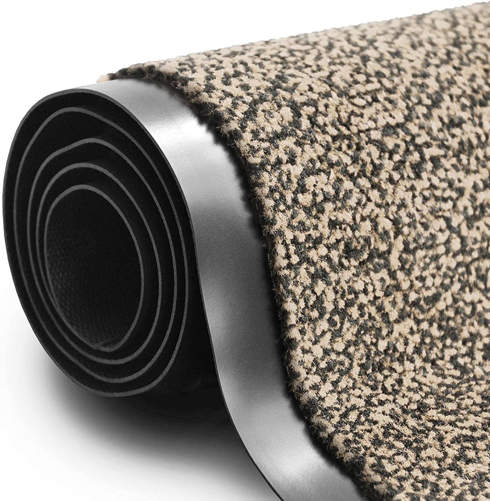 Casa Pura - Tappetino per Ingresso da interno, tappetino antiscivolo e antipolvere, zerbino d'ingresso per interni, zerbino lavabile e ultra assorbente, beige, nero, 90 x 300 cm