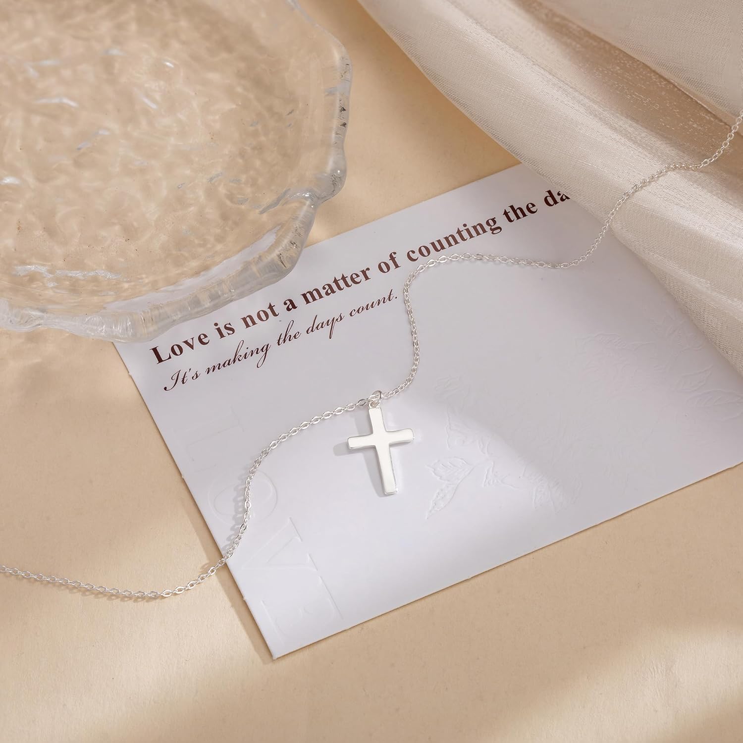 Cross Necklace for Women, 925 Sterling Silver or 16K Gold Plated Cross Pendant Necklace Dainty Non-Tarnish Faith Jewelry Christmas Christian Gifts - Image 7