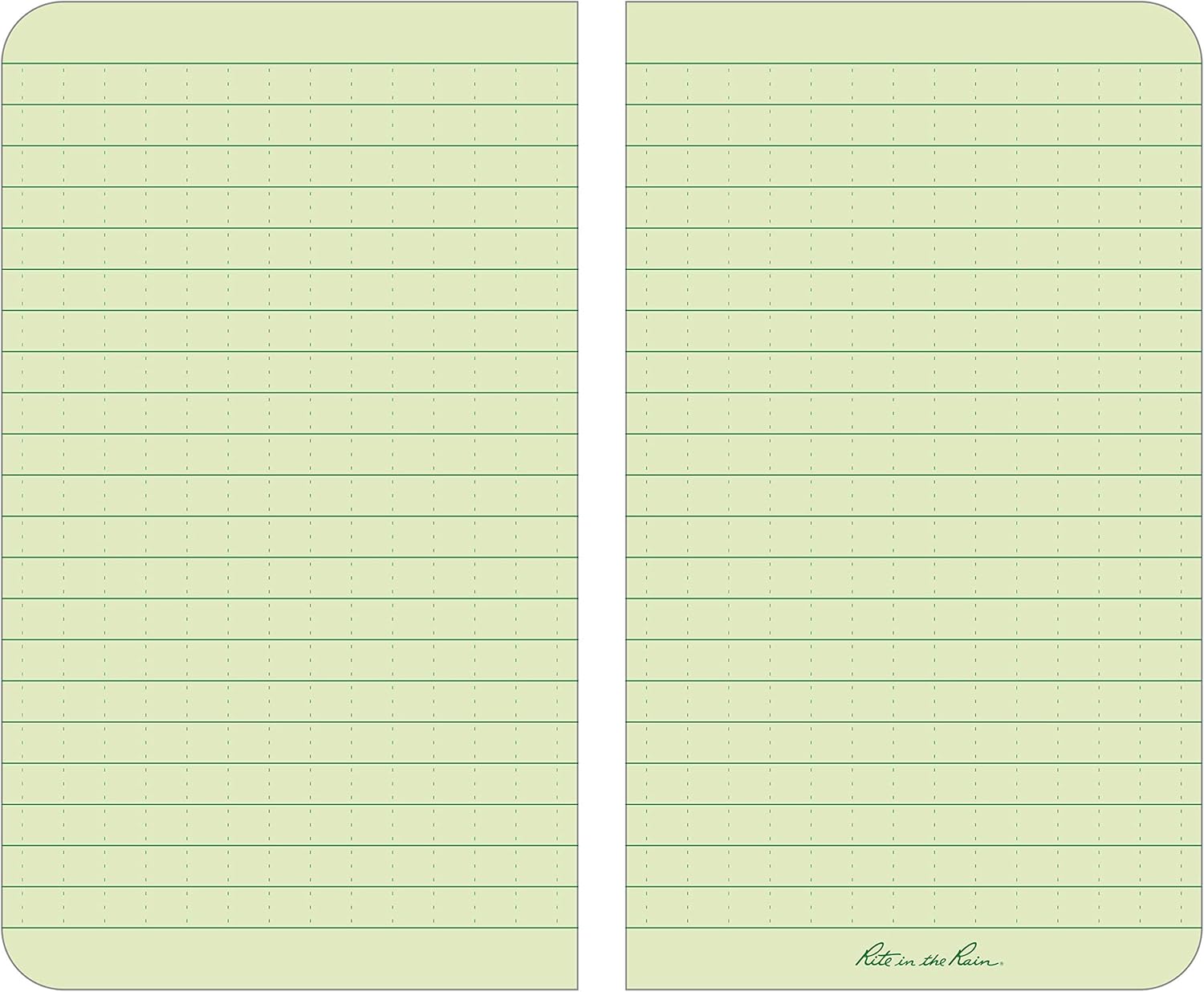 Rite in the Rain Weatherproof Soft Cover Pocket Notebook, 3.5" x 6", Green Cover, Universal Pattern (No. 964) - Image 9