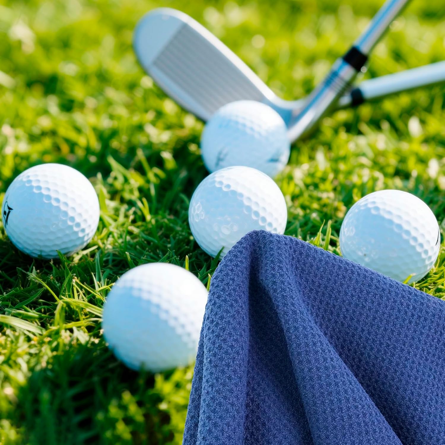 3 Pack Microfiber Golf Towel Men Women with Carabiner Clips Waffle Golf Cleaning Rags(Small) - Image 7