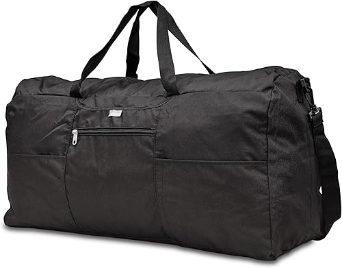 Samsonite Foldaway Packable Duffel Bag, Black, Medium