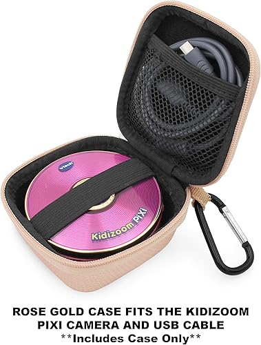 Miniatura 3 de CASEMATIX Funda de juguete para cámara de color oro rosa compatible con VTech Kidizoom PiXi Flip Selfie Toy Camera, incluye solo estuche