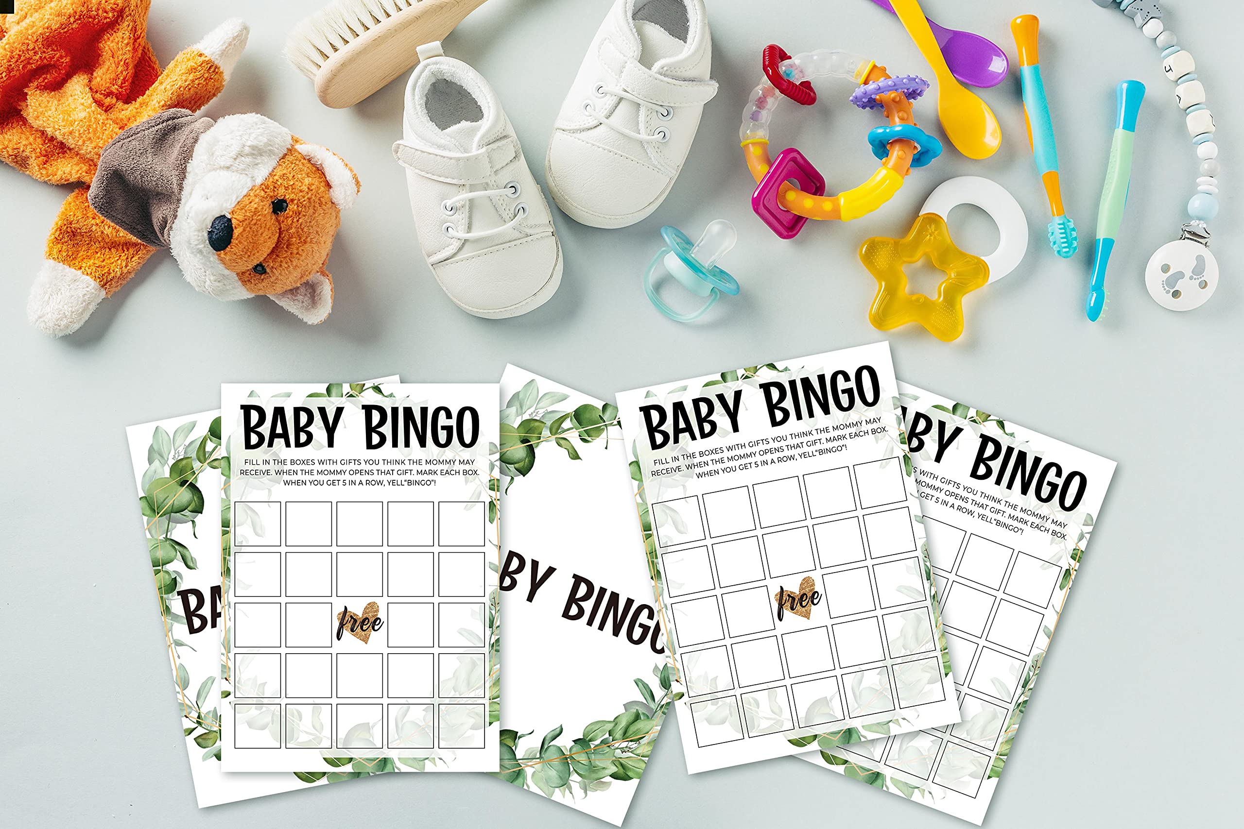 Safari Jungle Animal Bingo Cards – 24 Player Baby Shower Game Set With Chips, Gender Reveal & Family Party Activity
