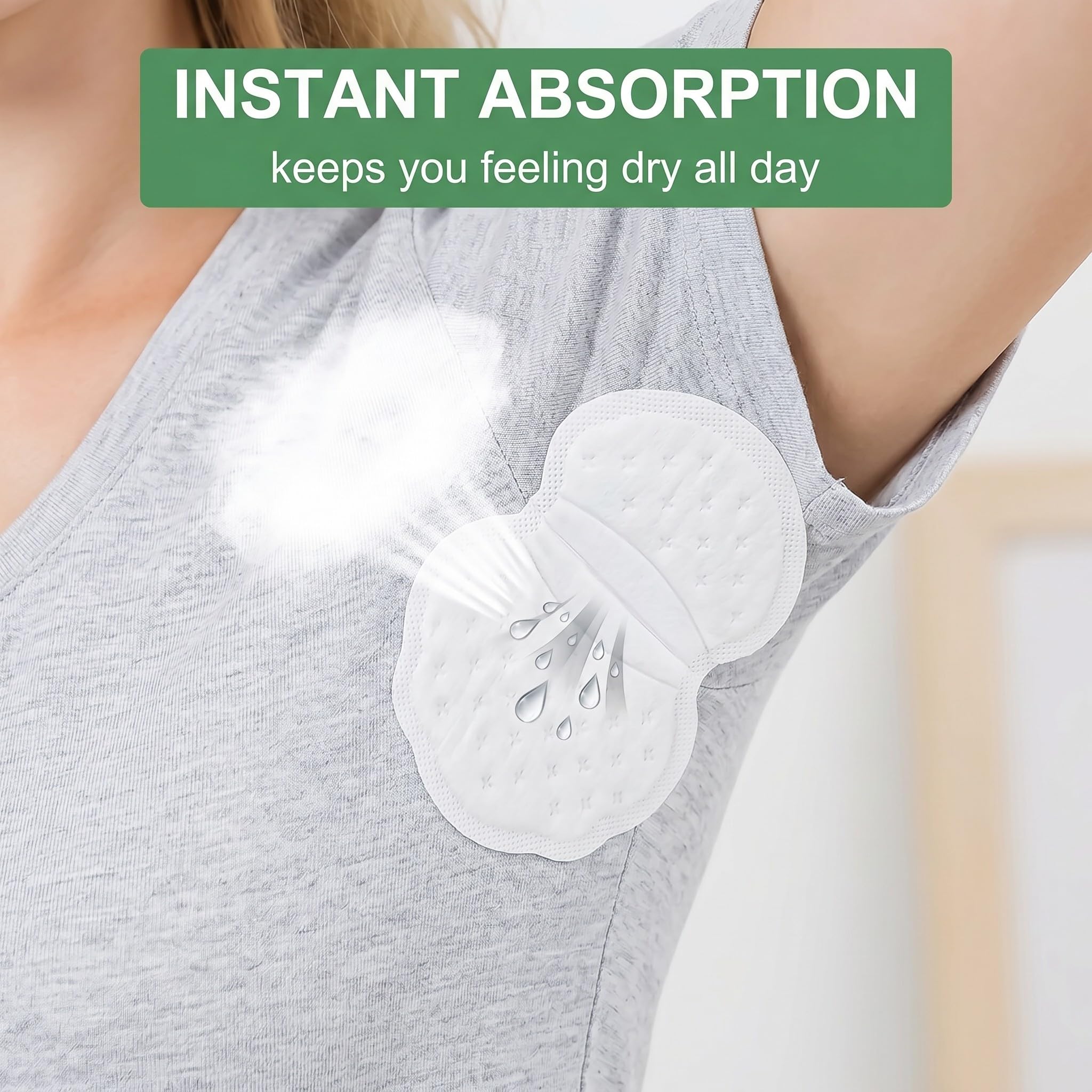 60 Piezas Almohadillas Sudor Axilas,Sobaqueras Sudor,Parches Antitranspirante,Cómodas,para Absorción y Reducir Olor Protege Tus Prendas