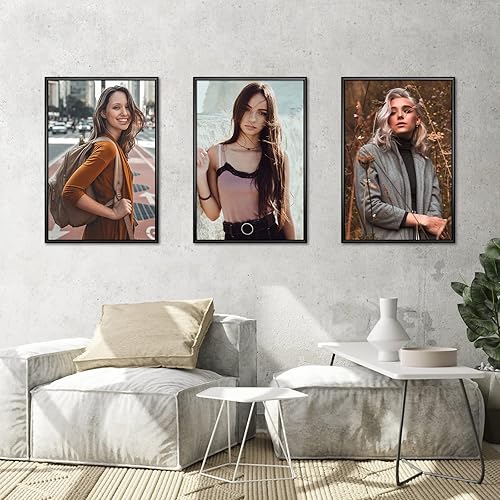 Miniatura 7 de Anozie Marco negro de 16 x 24 pulgadas, juego de marcos de póster de diseño simple con plexiglás HD para montaje en pared, paquete de 1 unidad