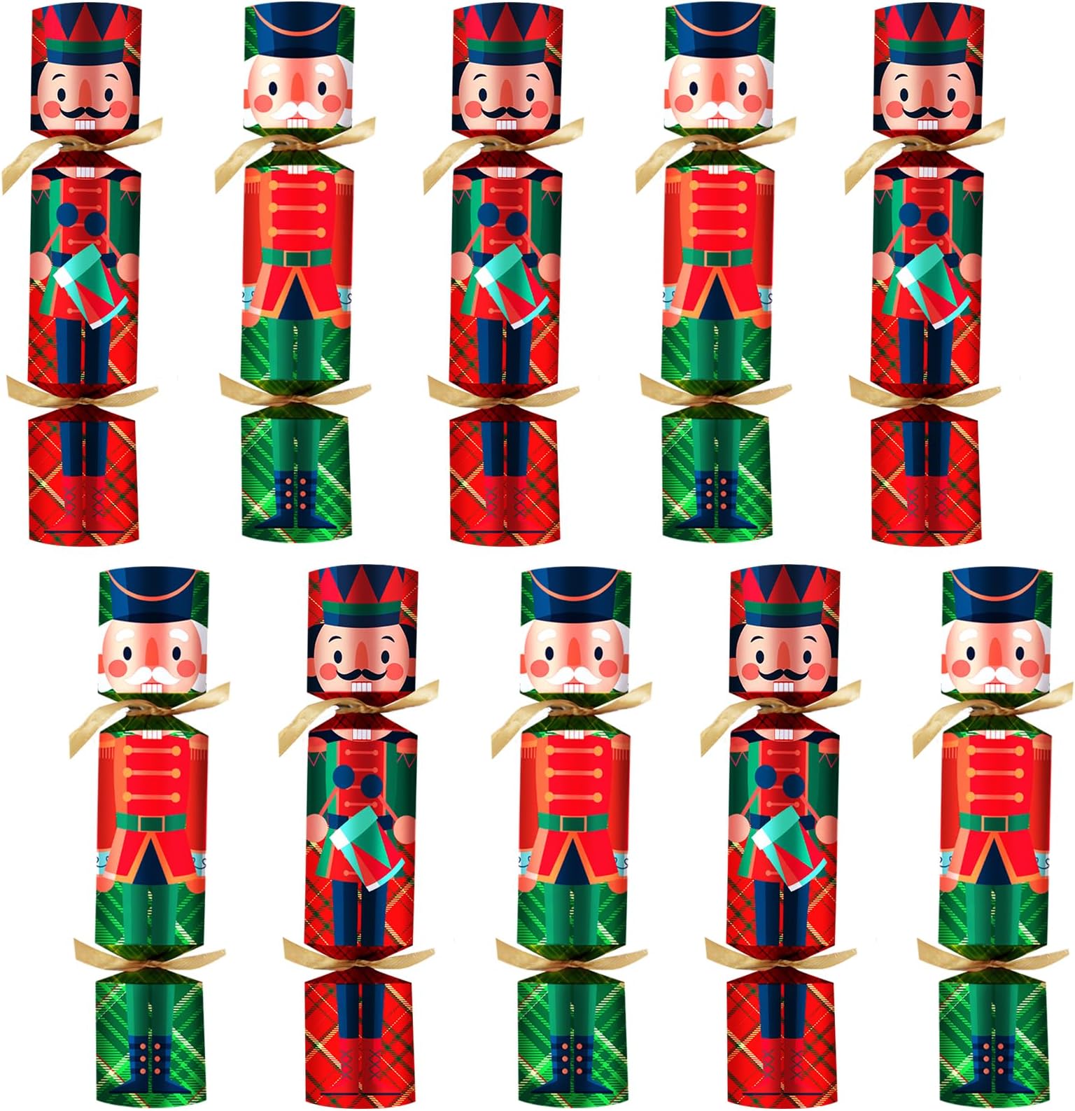 FUNIXY 10PACK Christmas Party Favor 10'' No-Snap Table Favors with Prize Joke Gifts for Adults Kids Party Supplies Dinner Decorations British English Holiday Games