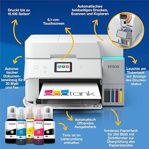 Epson EcoTank ET-4956 er A4-Multifunktionsdrucker Wi-Fi & — galinė pusė