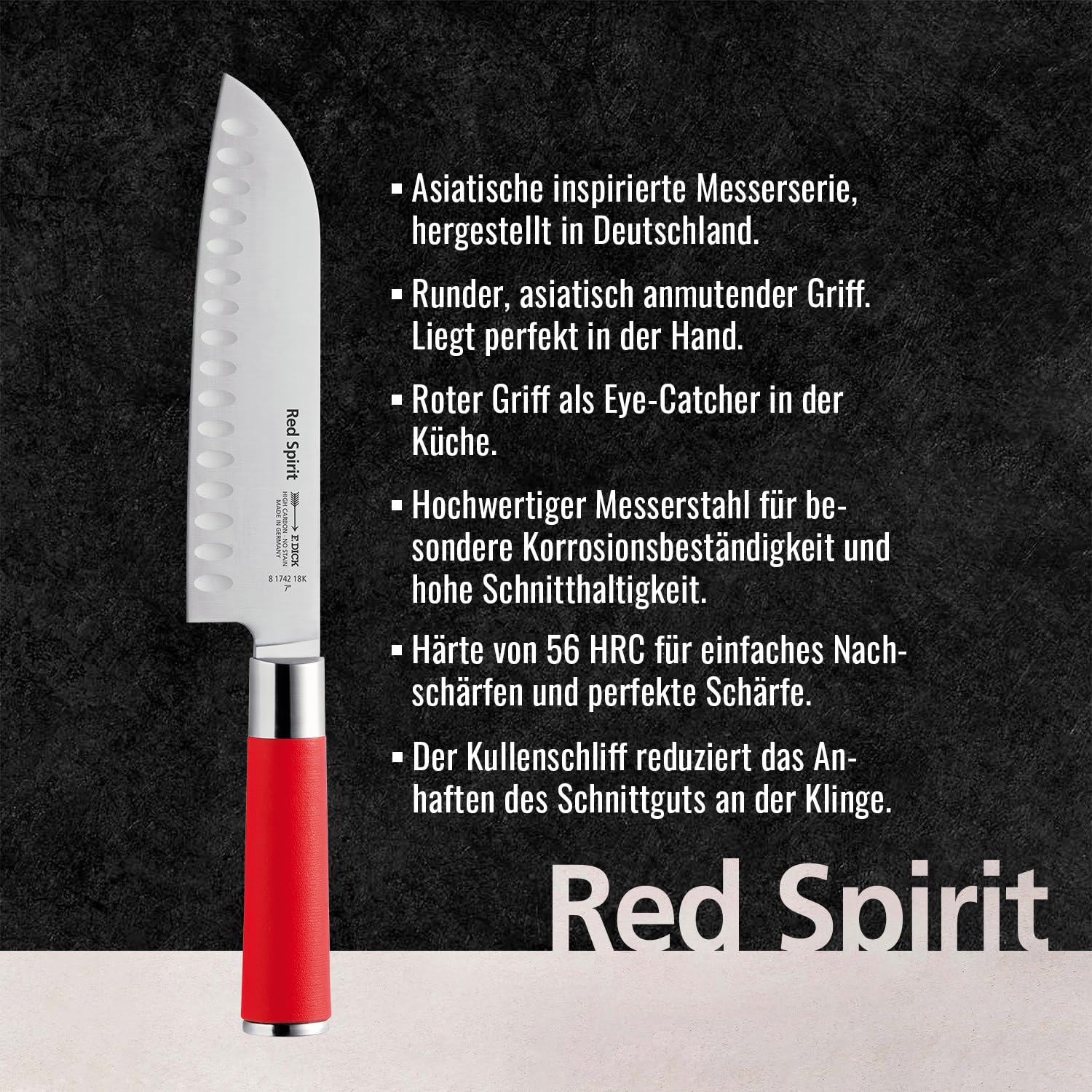F. DICK Superior Set Di Coltelli 2 Pezzi – Coltello Da Cucina 16 Cm + Santoku 18 Cm, Acciaio X55CrMo14, Manico In POM - 2