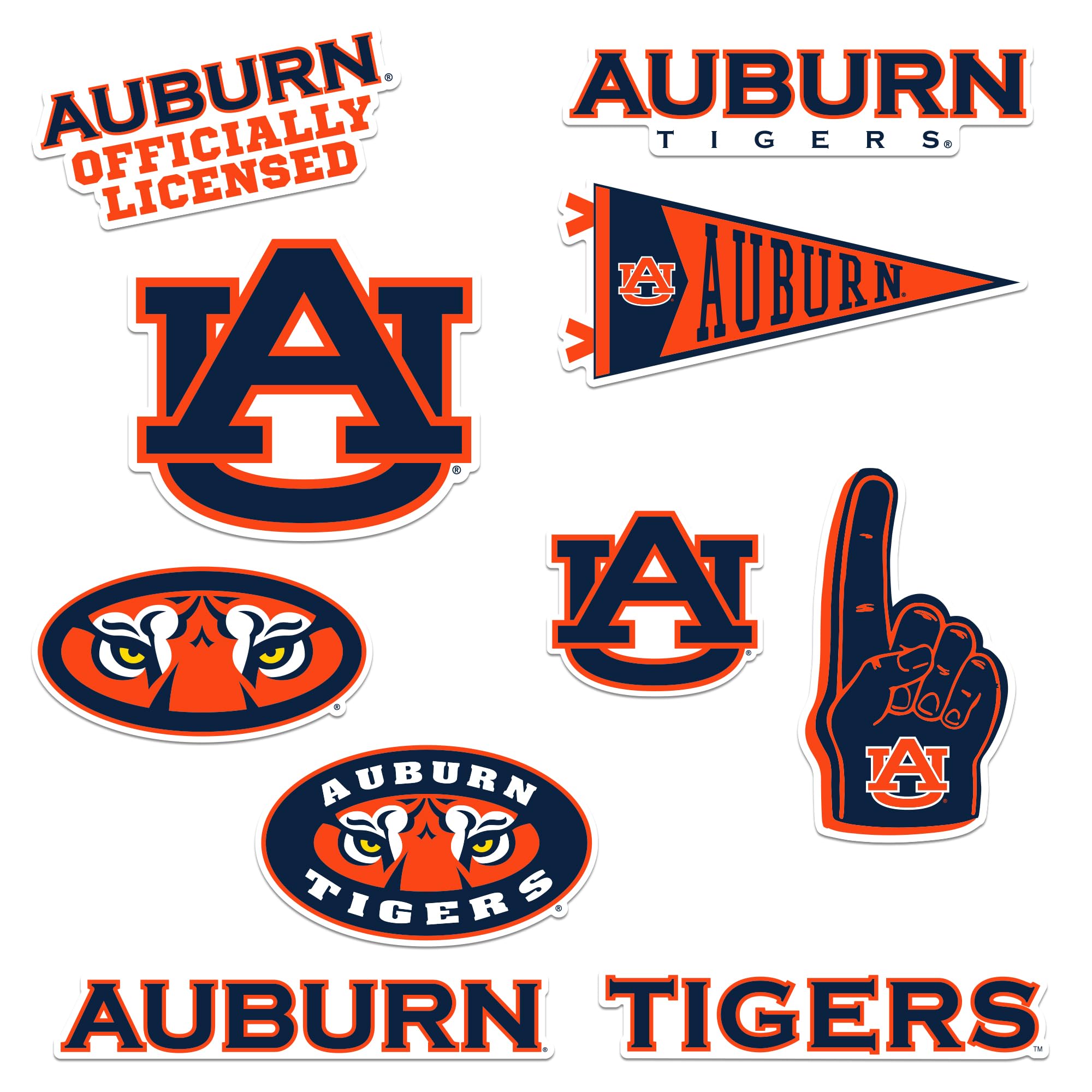 Auburn University 9 Vinyl Stickers Waterproof Die-Cut Decals Laptop Car