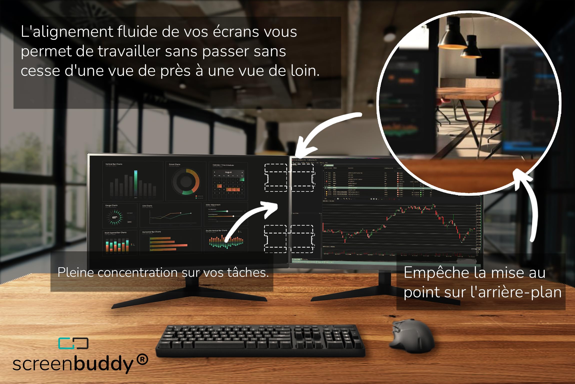 Set de 2 Connexion magnétique pour écrans avec Fonction Smart-Lock, Accessoires innovants pour Ordinateurs/Jeux, Made in Germany