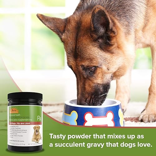 Miniatura 7 de Glucosamina, condroitina, MSM, cúrcuma, suplemento para articulaciones de perros grandes, 12.2 onzas (60 cucharadas)