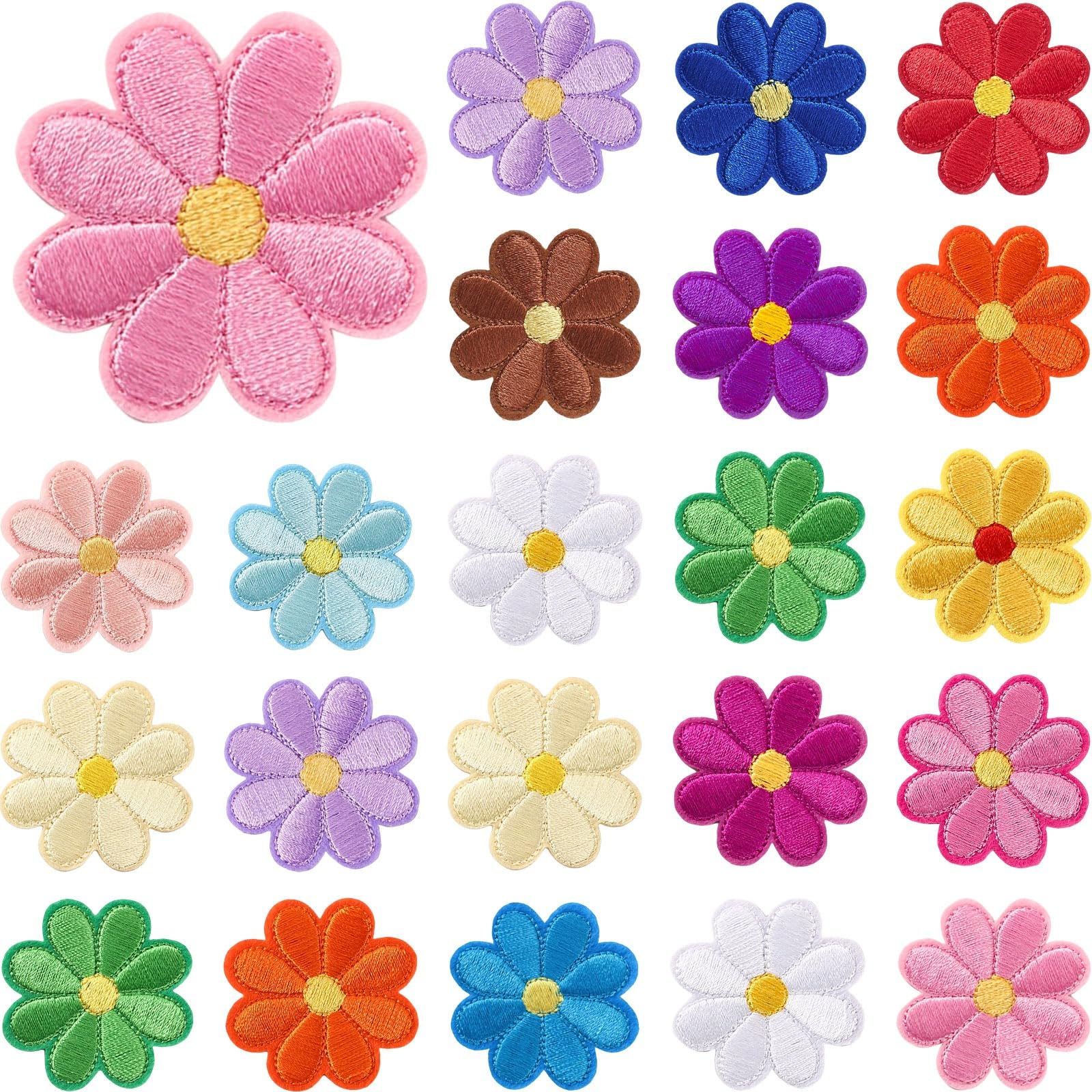 Spring Flowers Patch Flower Patches 10PCS/lots Embroidery Patch Daisy Sunflower Flowers ...