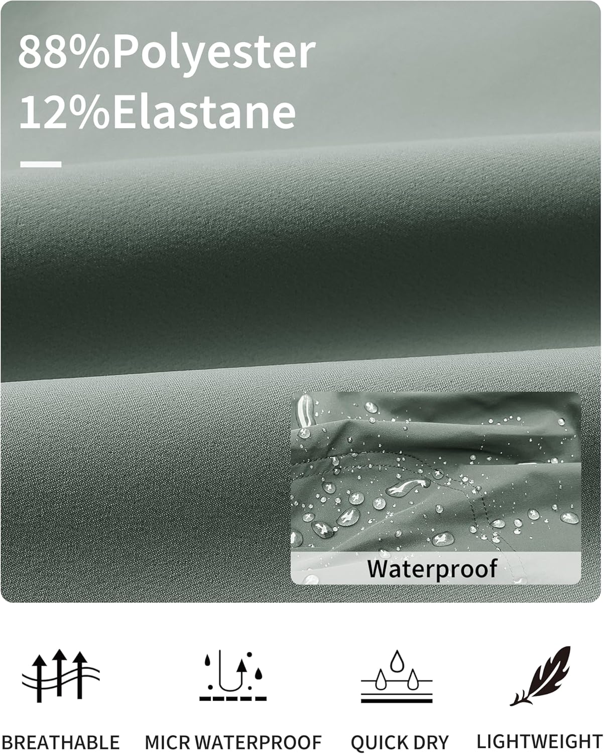 MoFiz Womens 13" Knee Length Hiking Shorts Quick Dry Water Resistant Athletic Travel Golf Bermuda Shorts with 3 Pockets - Image 5