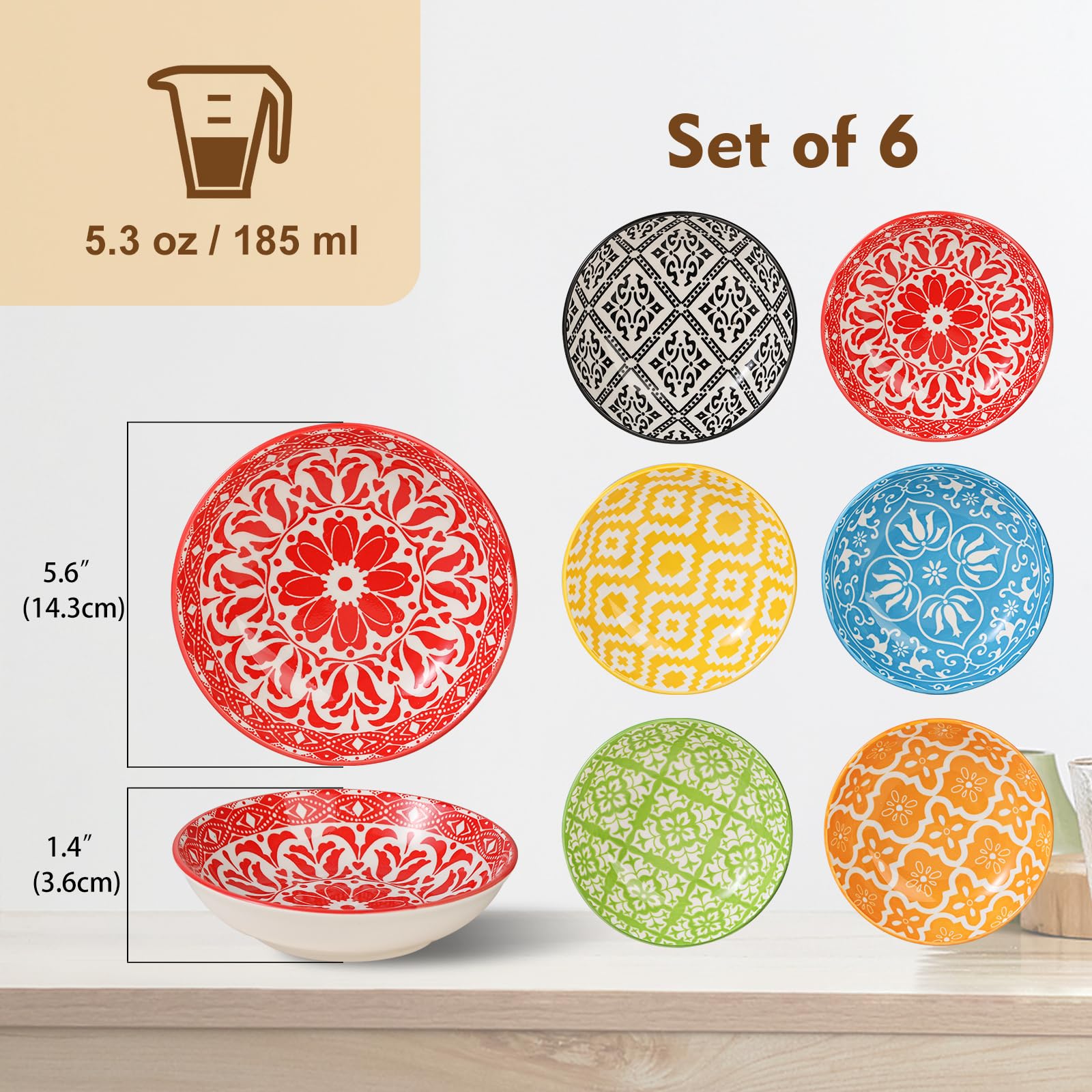 Zestaw ceramicznych misek na karmę dla kotów, szeroka, płytka miska dla kota dla ulgi zmęczeniu wąsów, kolorowe miski do karmienia kotów, płaskie naczynie dla kotów, talerze dla kotów, nadają się do