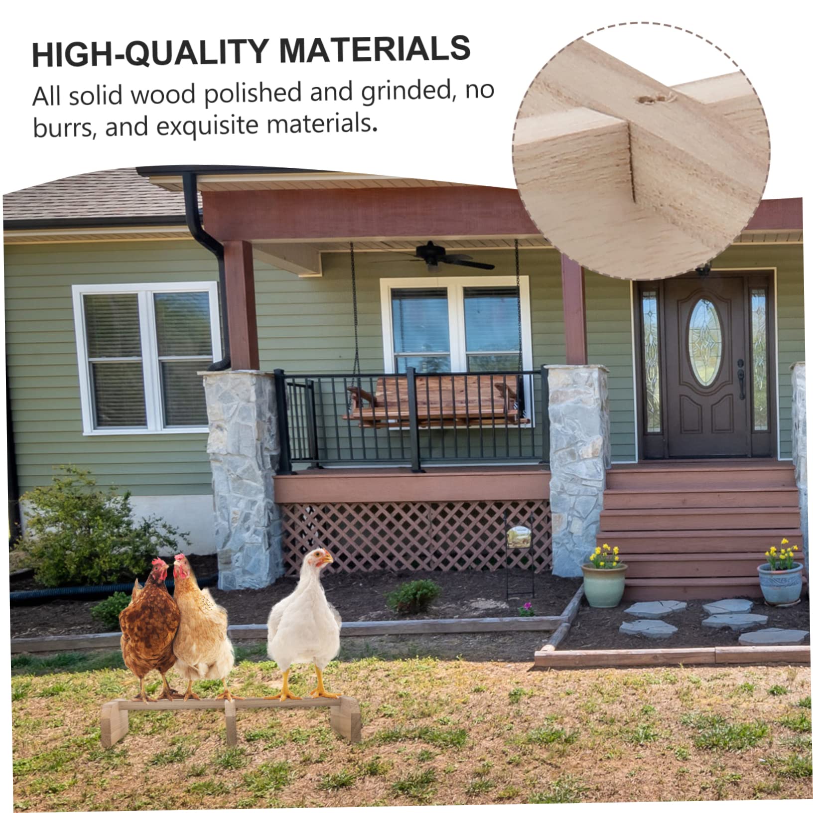 DOITOOL 2piezas Perchero De Madera para Aves y Gallinas Juguete Natural De Madera para Mascotas Soporte Seguro y Resistente para Entrenamiento