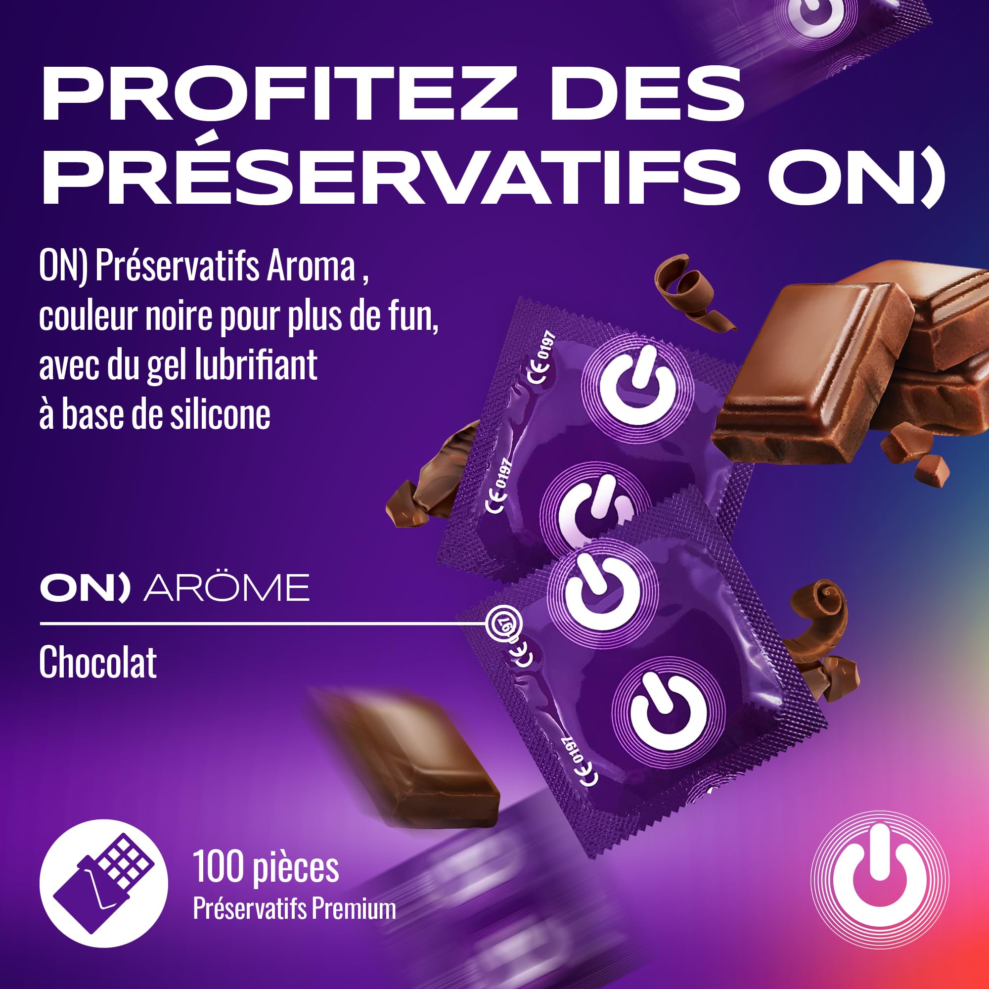 Lot De 50 Préservatifs EXS Véganes Arôme Chocolat Chaud Fruité - Préservatifs Masculins Neufs