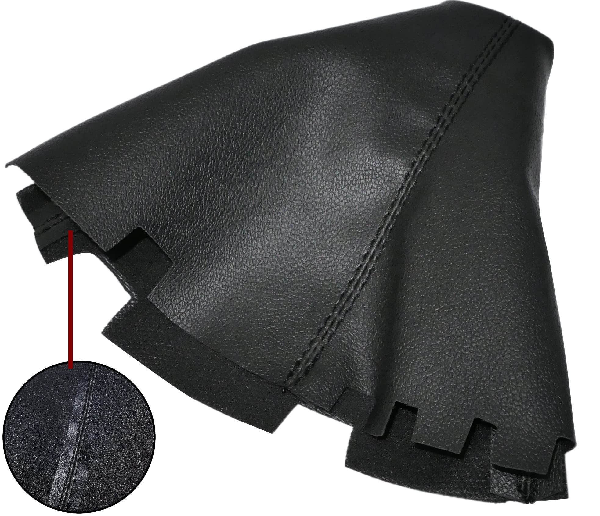 Cuffia In Pelle Sintetica Per Leva Cambio E Freno A Mano - Nero/Blu, Per Opel Zafira A 1999-2005 - Foto 2