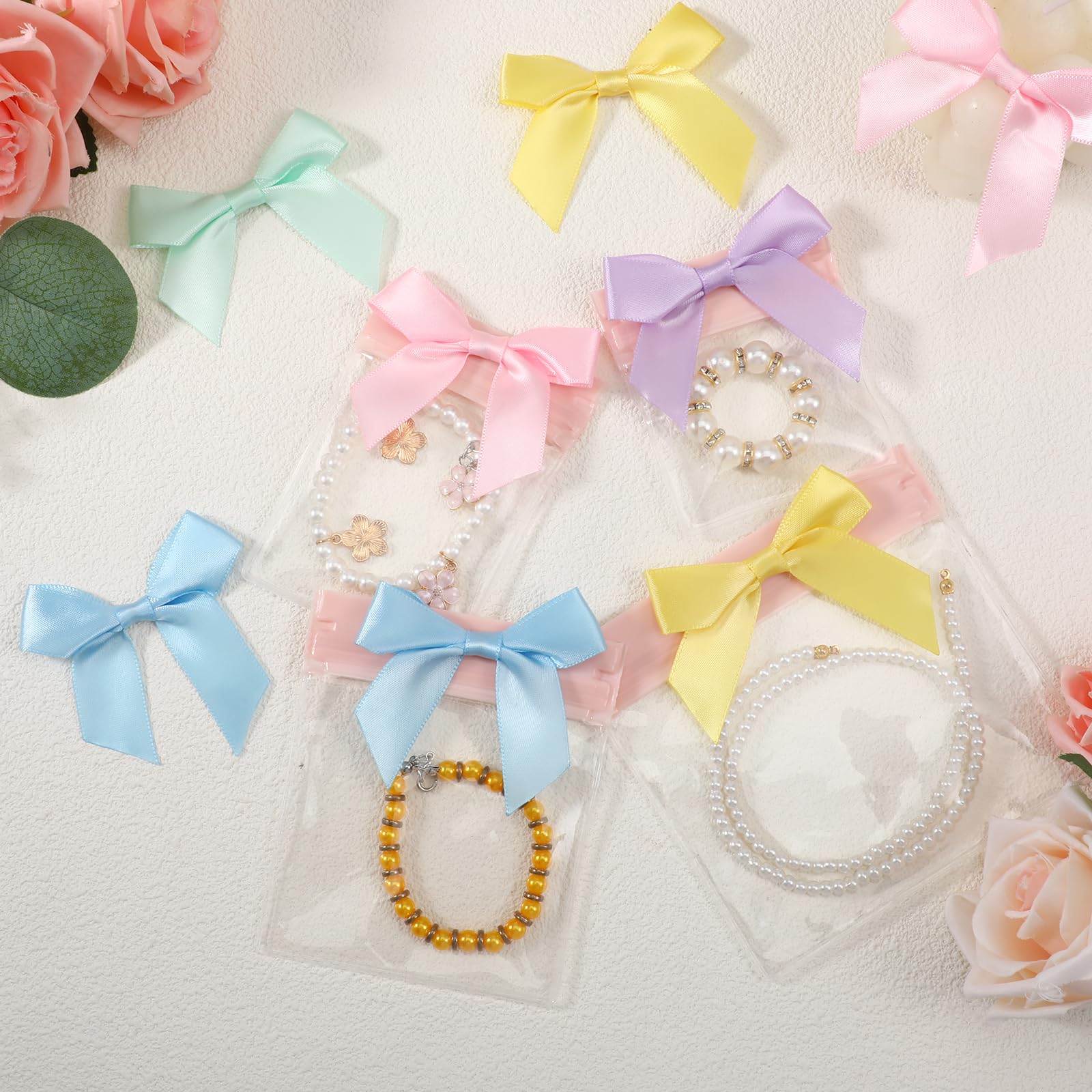 50 Mini Fiocchi Autoadesivi A Stella Metallica – 2,5 Cm – Colori Misti Per Regali, Feste E San Valentino - 2