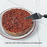 Vista 8 de Juego de espátulas para servidor Black Pie Premium – Cuchillo de acero inoxidable liso y dentado para tartas, pizza y postres Utensilios de cocina
