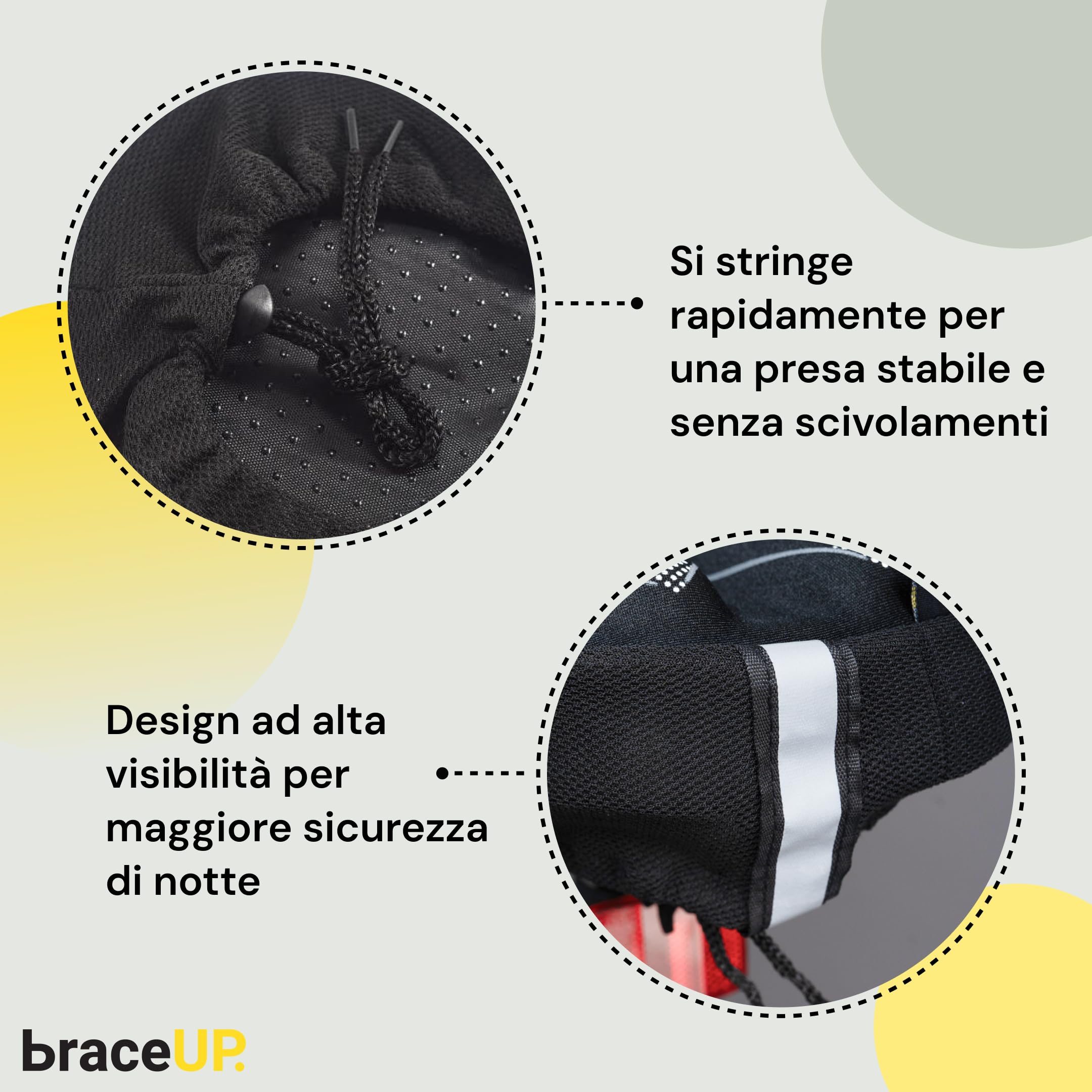 BraceUP Coprisella in Gel per Bicicletta per Donne e Uomini, Cuscino per Sella di Bicicletta Imbottito con Spugna di Silicone Extra Spessa, Design Antiscivolo, per Cyclette, Spin e Ciclismo Indoor