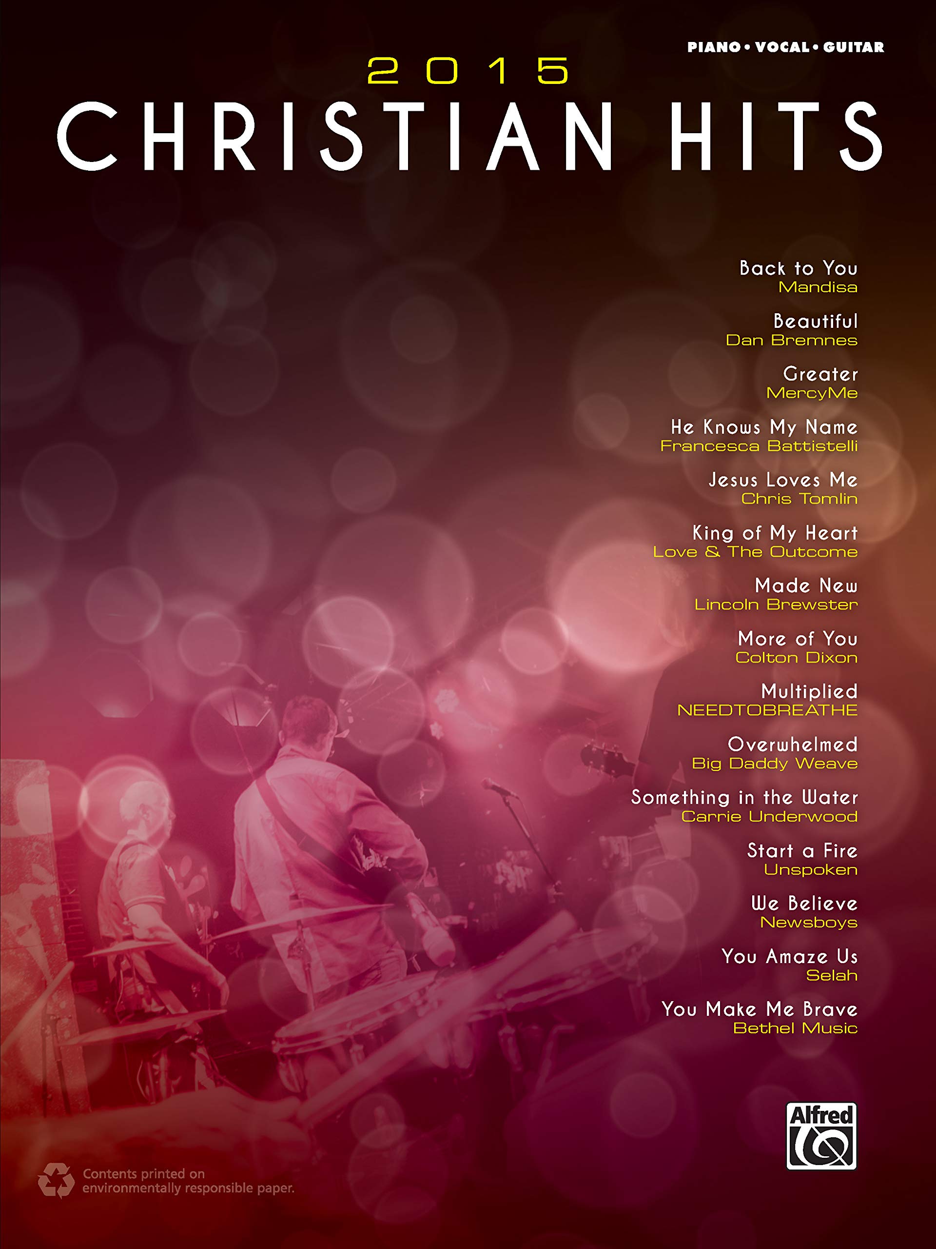 Christian Hits 2015 livre de musique partitions guitare