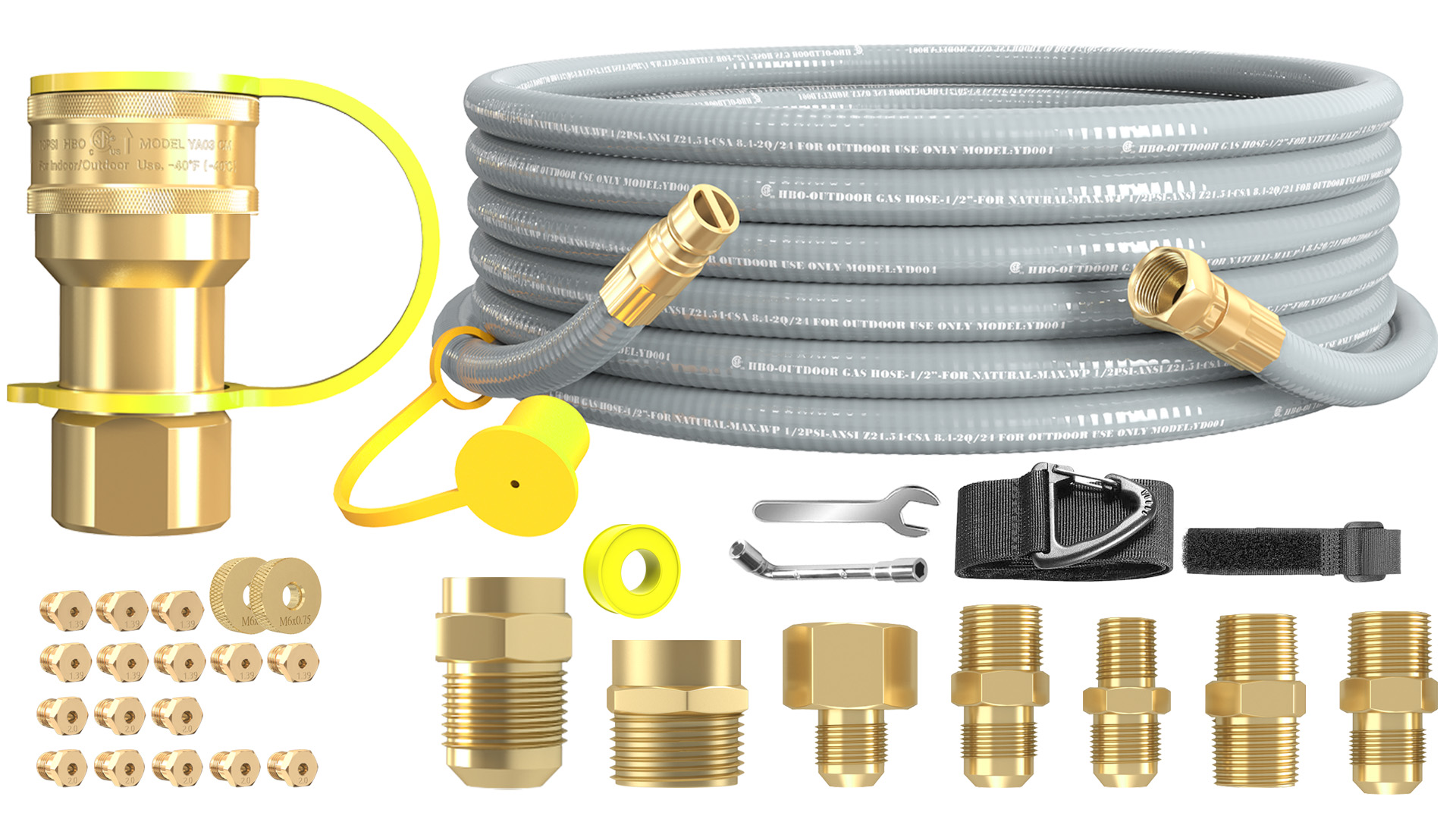 Quick Connect Outdoor Gas Line For Grill Natural Gas Hose For