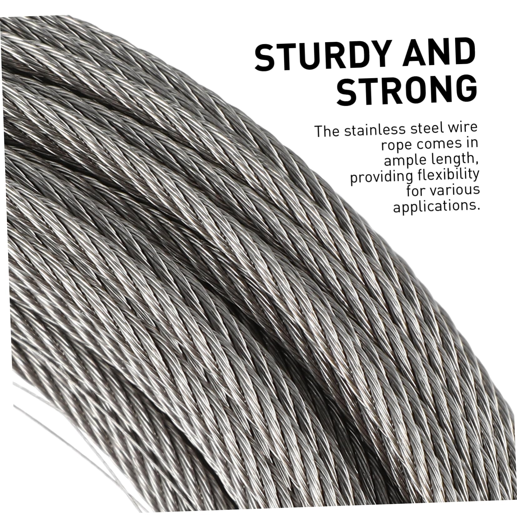 FUNOMOCYA Fence Wire Cable Steel Wire Rope Stainless Steel Cable Railing Kit for Garden Crafts Fences