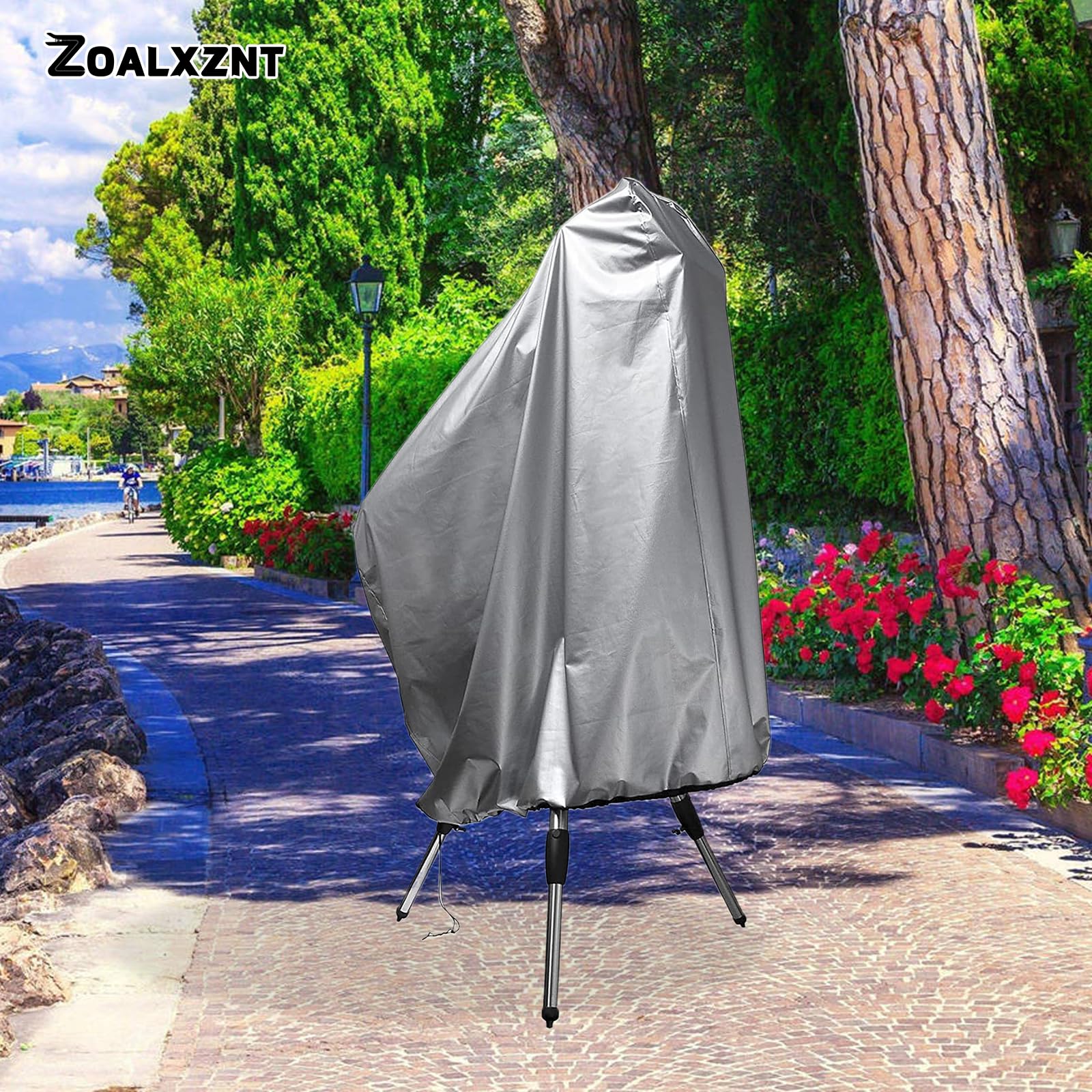 Funda para Telescopio Impermeable，Cubierta Protectora Telescopio con Cordón, Funda Protectora Telescopio Prueba de Polvo, Anti-UV, Cubierta Telescopio 420D Oxford (160 * 120cm,Plata)