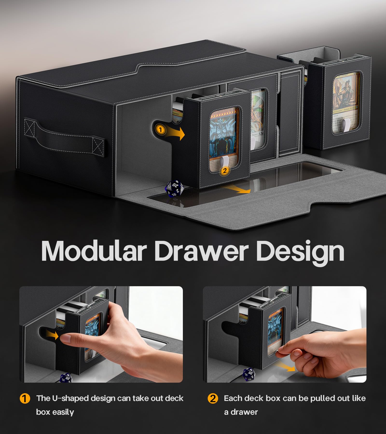 Snapklik.com : Kabinka MTG Commander Deck Box, 6-Deck Modular Card Case
