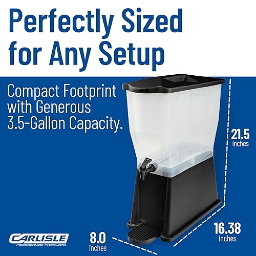 Vista 18 de Carlisle TrimLine dispensador de bebidas económico, Transparente, 1