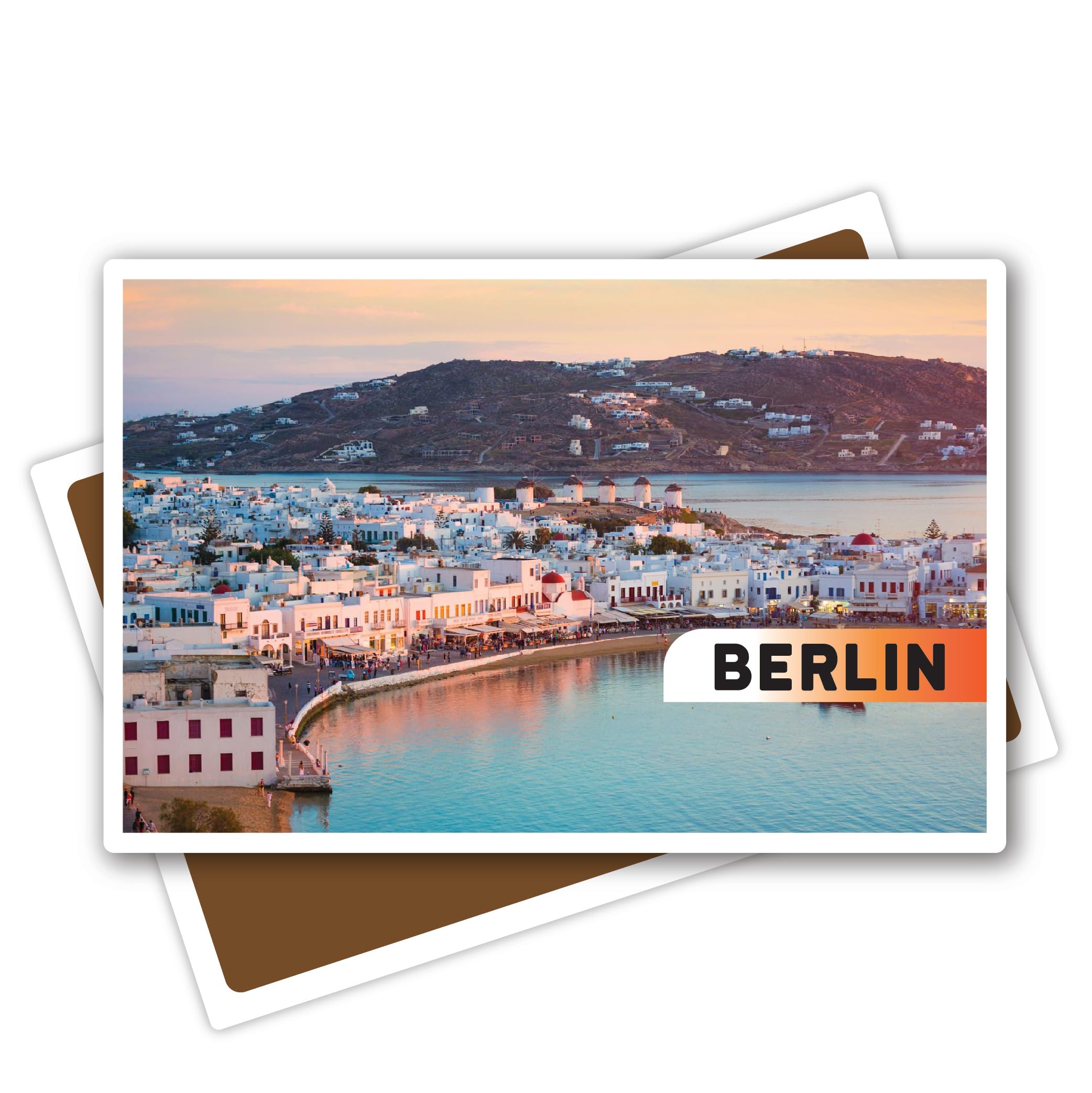 World Famous Country Cities Towns Villages Acrylic Fridge Magnet | 4x3 Inches Big Size (1, Berlin -3)