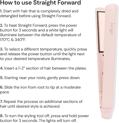 Vista 4 de L'ANGE HAIR Plancha Alisadora de Titanio Straight Forward – Placas Flotantes de 1" Doble Voltaje Cable Giratorio de 360° Apagado Automático