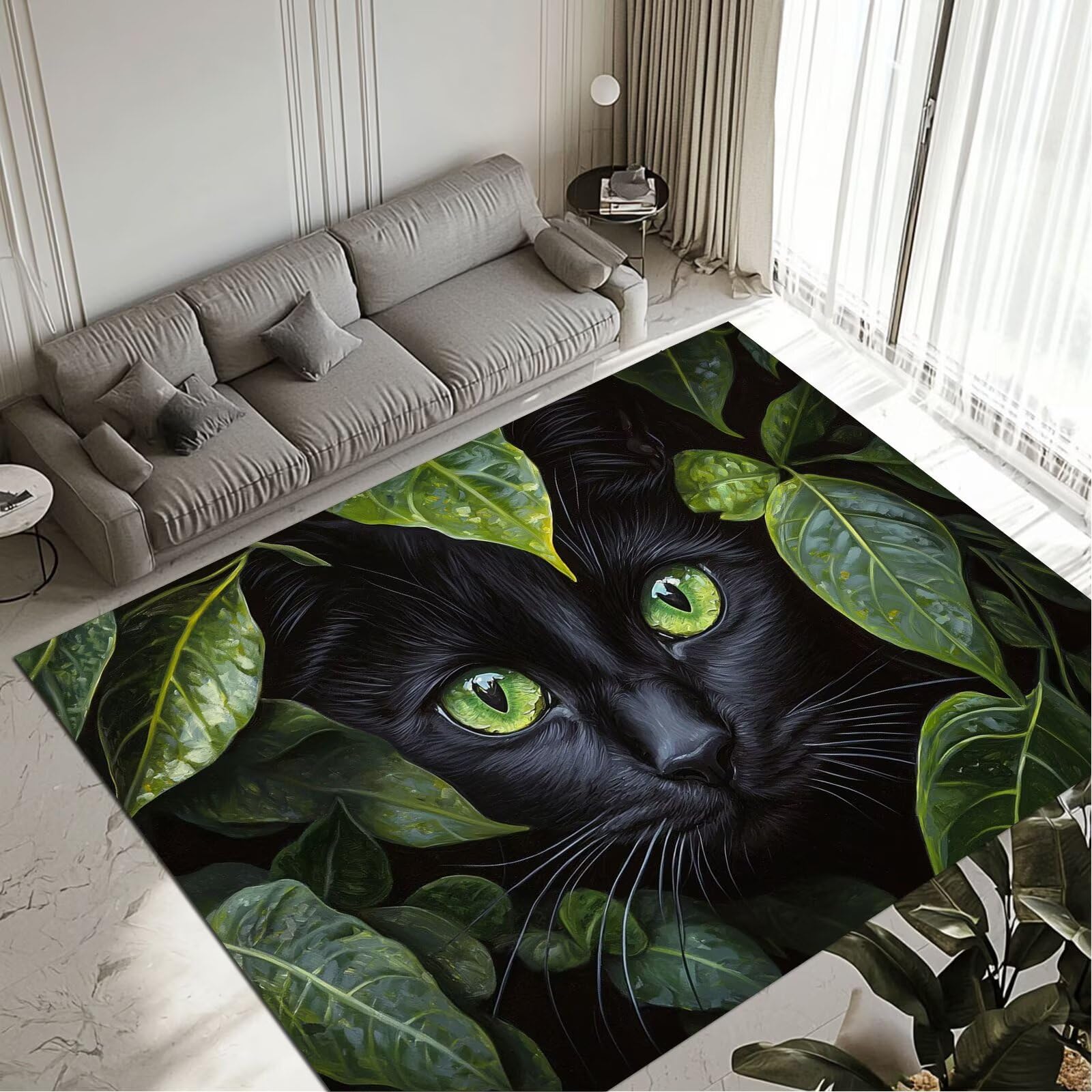 Tapis Cat grand tapis de salon chambre 120x170cm lavable tapis entrée intérieur