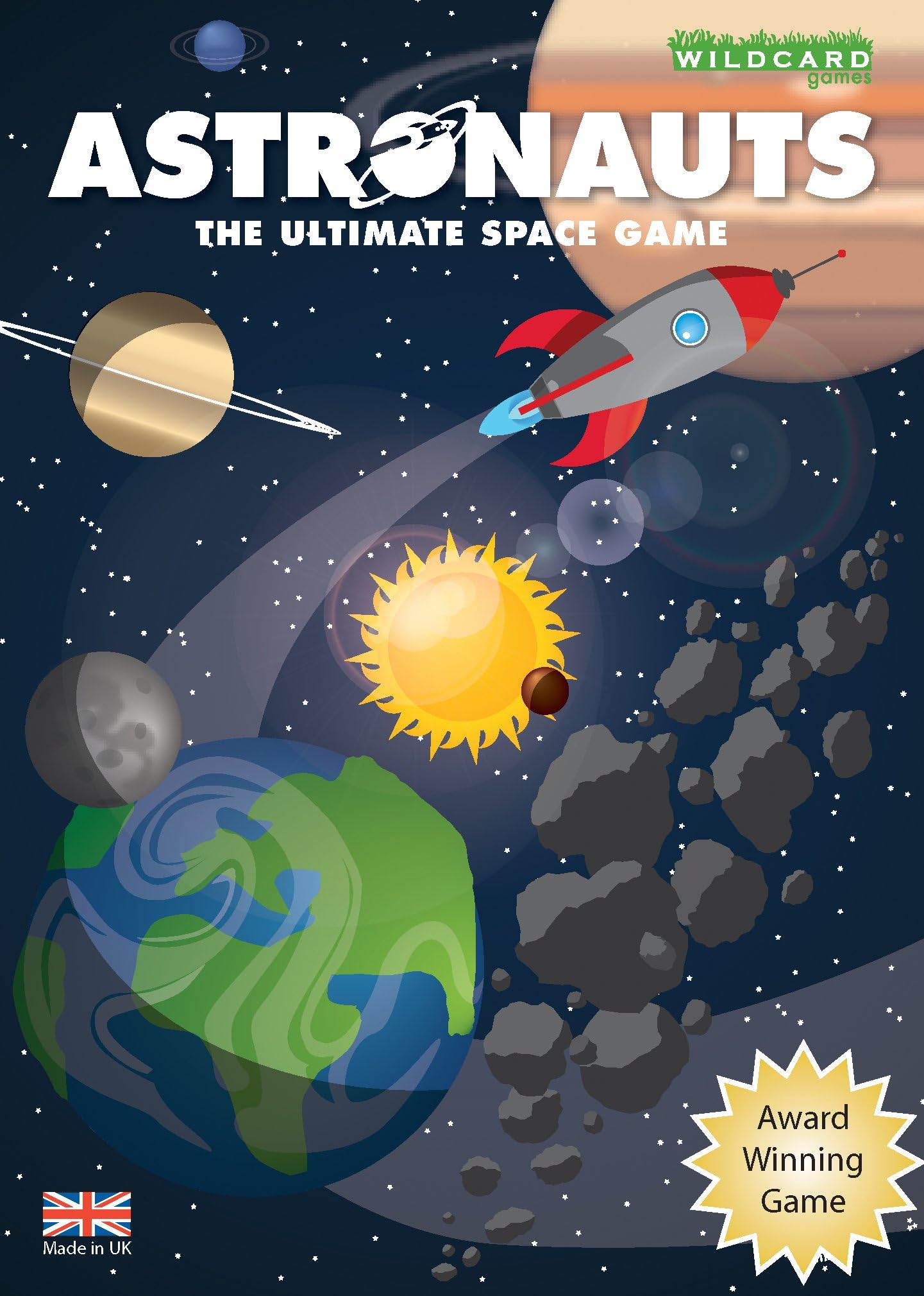 Wild Card Games Astronauts – The Ultimate Space Game for Kids Teenagers and Adults as You Travel The Solar System Exploring Planets and Moons - Fun and Educational Astronomy Gift