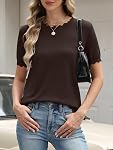 ANRABESS Womens Short Sleeve Sweater Summer Sweaters Top Dressy Scalloped Loose Business Casual Vacation Outfits 2026