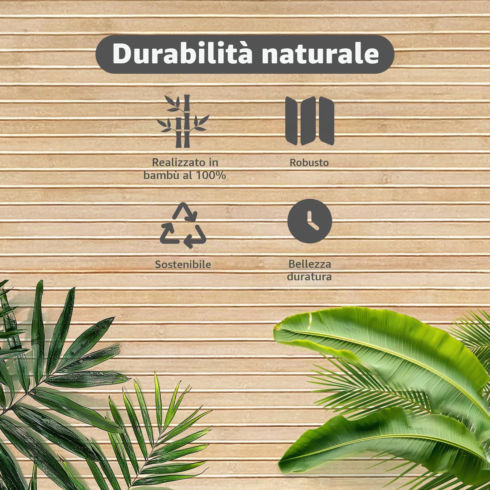 Art3d Pannello da parete in bambù naturale per decorazione da parete interna, rinnovabile, per pareti, soffitti, mobili, armadietti, ufficio, 30 x 244 cm, carbonizzato