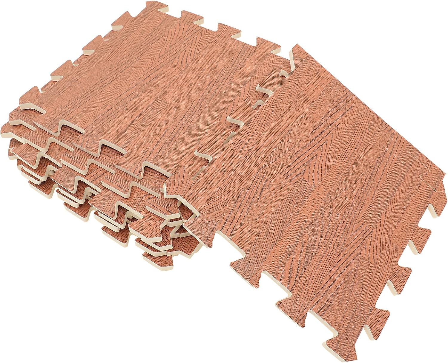 EVA Foam Floor Tiles Interlocking 12pcs Wood Grain