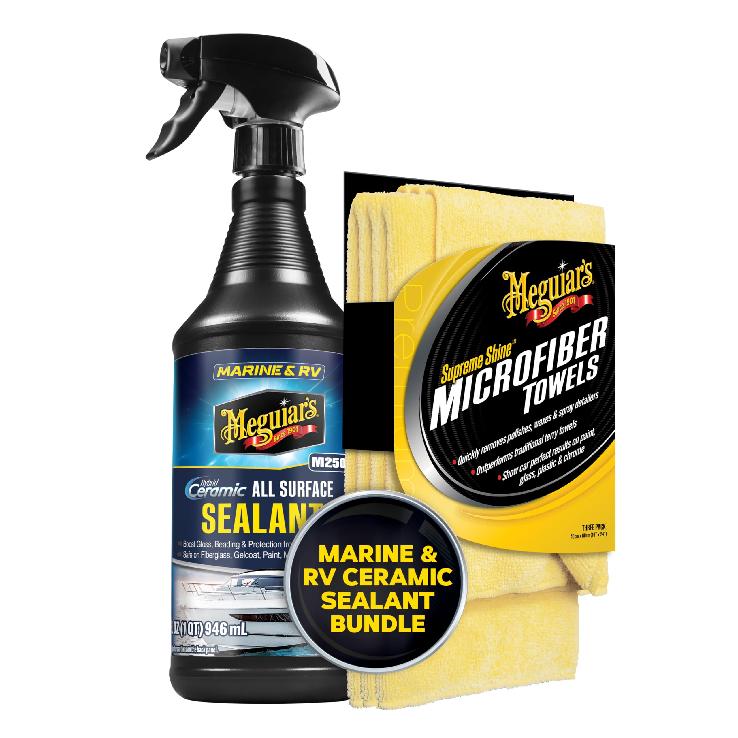 Meguiar's Marine &amp; RV Hybrid Ceramic All Surface Sealant Kit with Towels