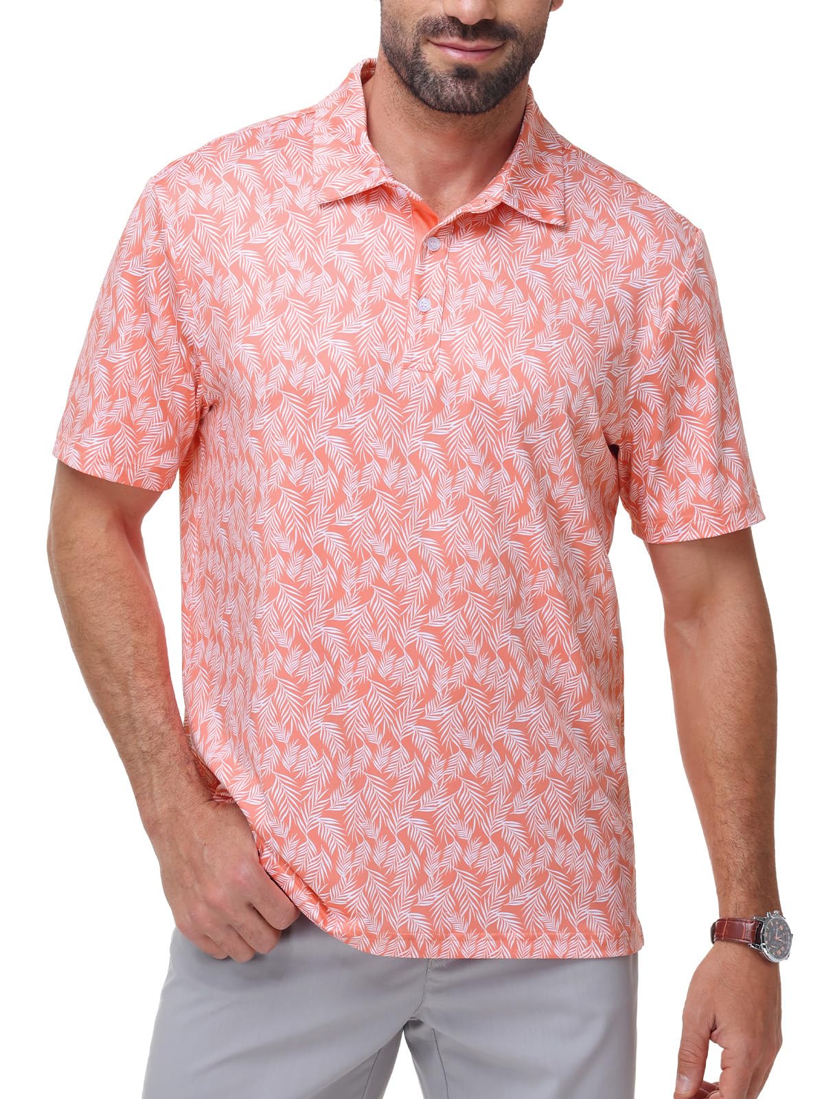 JHMORP Men's Golf Polo Shirts Short Sleeve Moisture Wicking Quick Dry Sports T-Shirts - 3