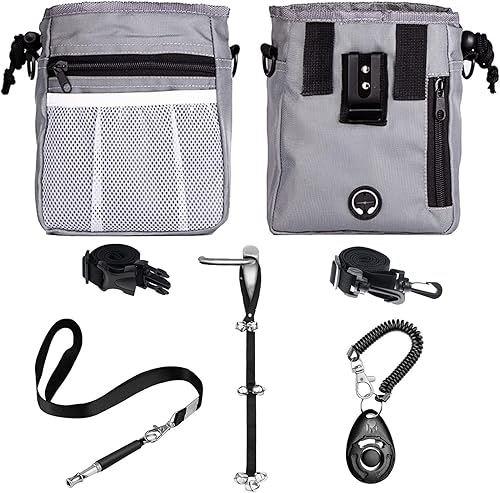 Miniatura 6 de Juego de entrenamiento para perros 4 en 1, golosinas de entrenamiento para cachorros, bolsa de entrenamiento para perros, silbato de perro, timbres