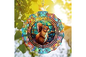 64memory Squirrels Wind Spinner: A Lively Stunner for Yards and Gardens