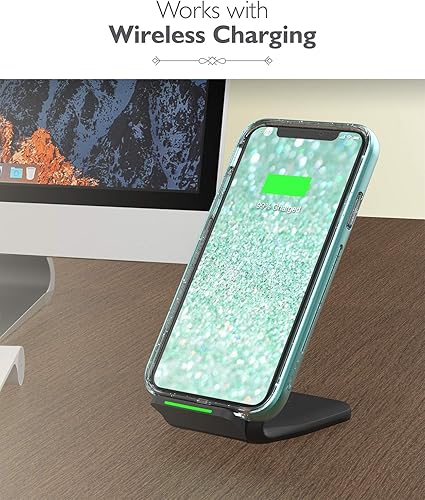 Miniatura 6 de VENA vLove - Funda transparente con purpurina compatible con Apple iPhone 11 (6.1 pulgadas 2019), forma de corazón (protección CornerGuard), funda