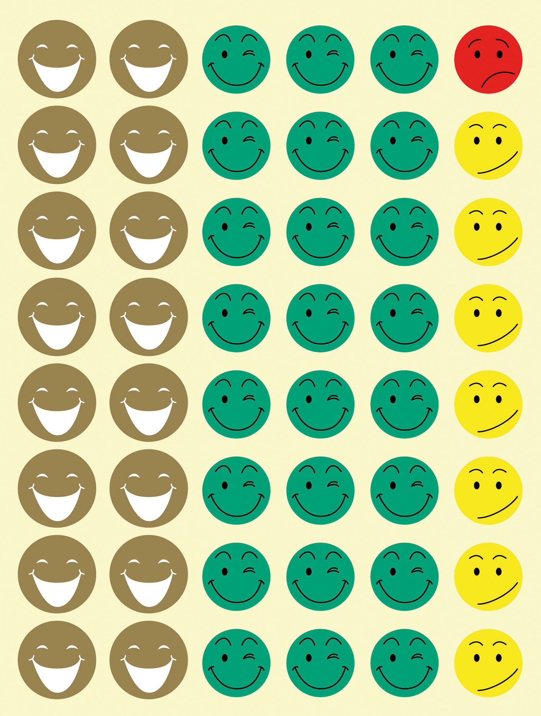 Apli 835220 Smiley Sticker (Pack of 12 Sheets)