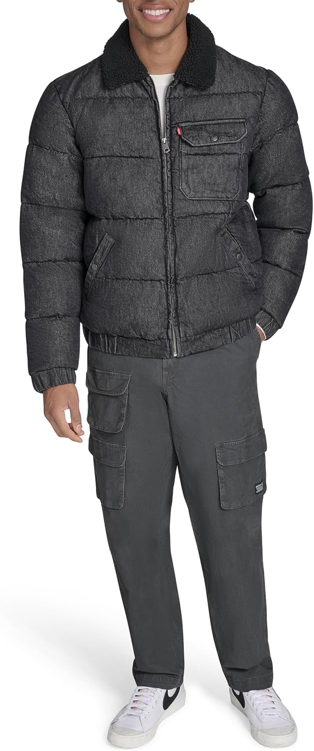 Levi's Men's Quilted Depot Jacket With Sherpa Collar - Image 10