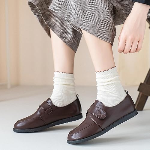 Miniatura 3 de Mcool Mary Calcetines con volantes para mujer, estilo casual, bonitos, transpirables, de algodón, con volantes, para mujer, paquete de 6 (6 colores,