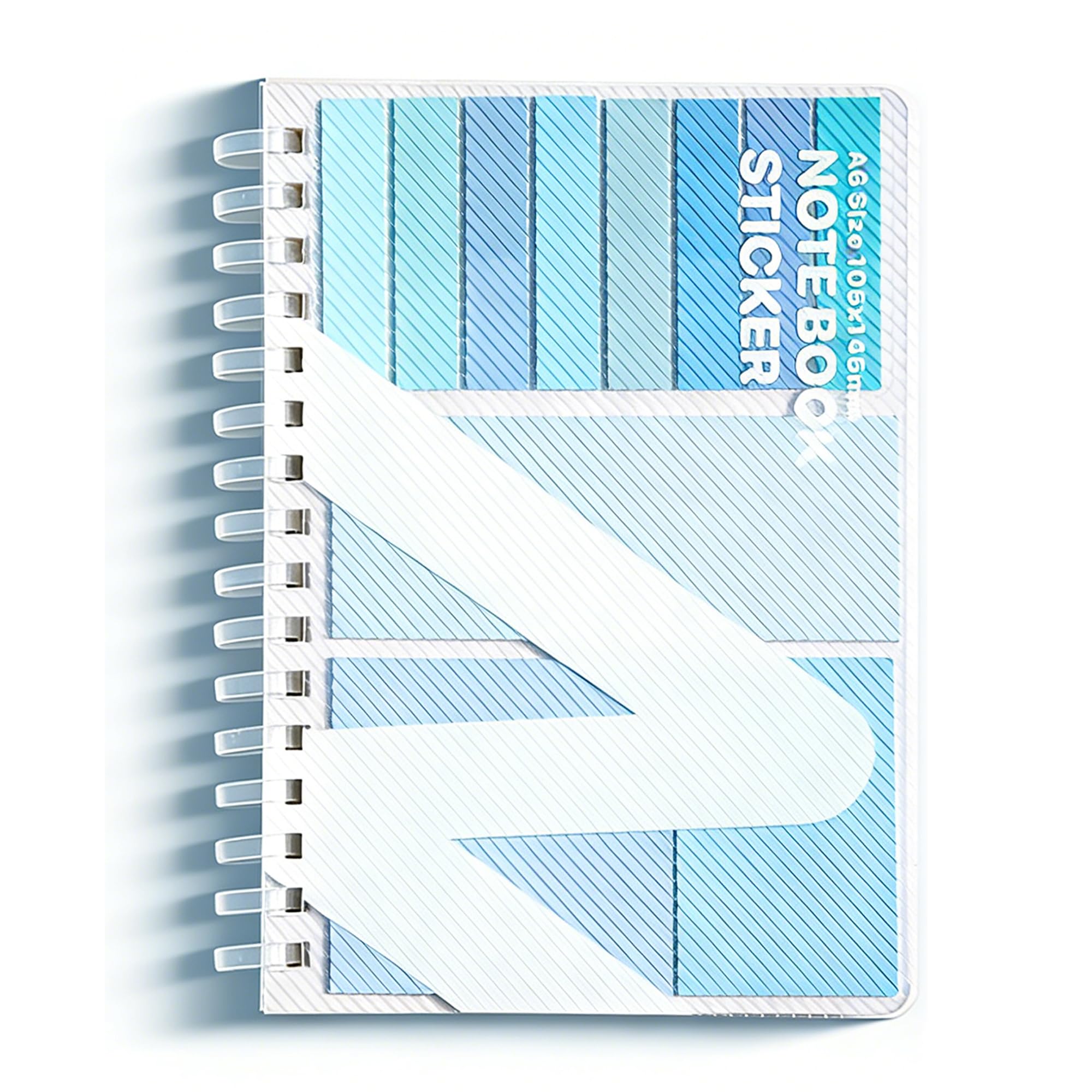 Spiral Sticky Notes Set, Post It Notes Pack, 3-in-1 Colorful Memo Pads, Reusable 160 Sheets Index Tabs & 60 Sheets Sticky Notes & 60 Pages, University Essentials/Office Supplies (Blue)