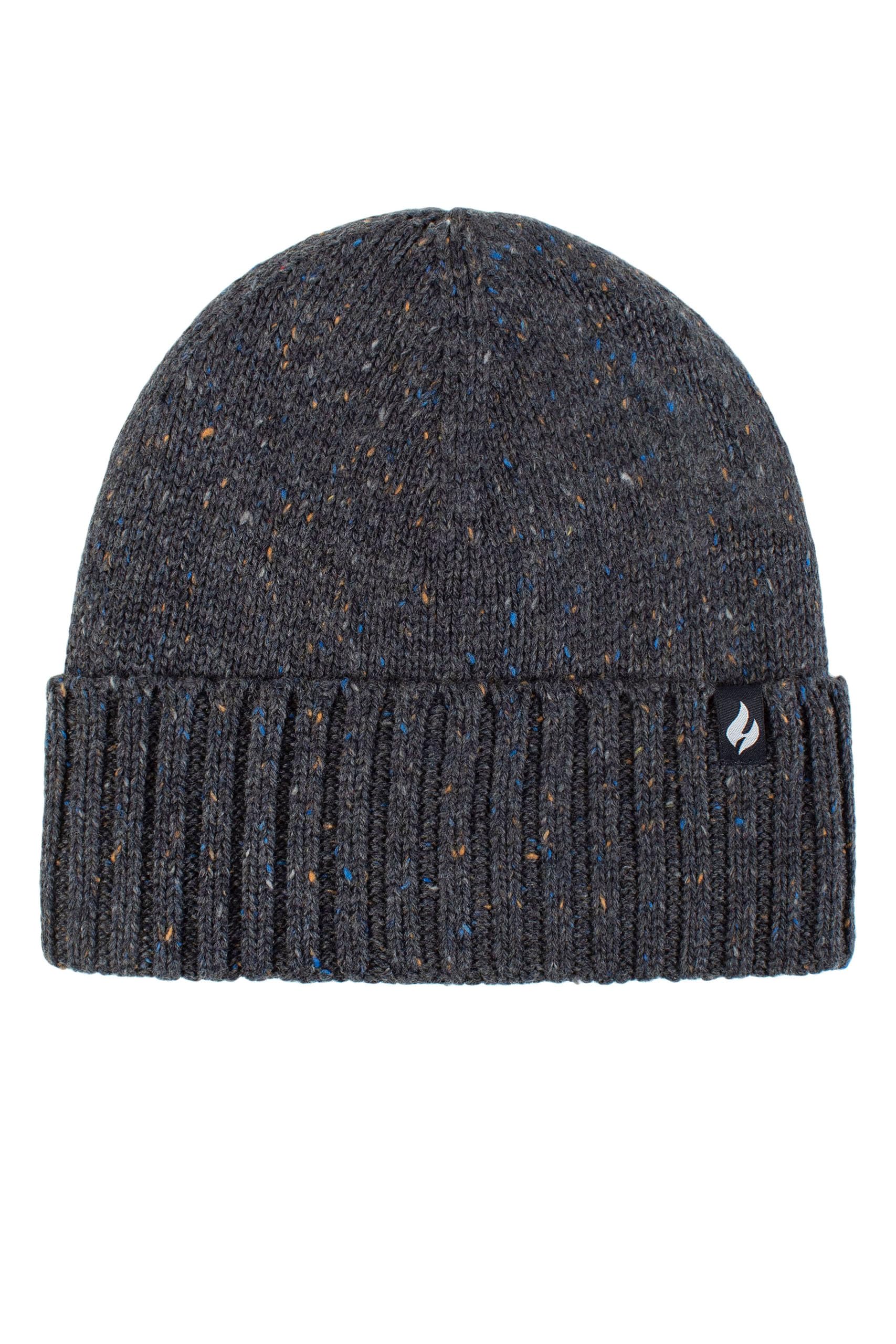 Mens Andes Turn Over Cuff Ribbed Nepp Hat - Denim
