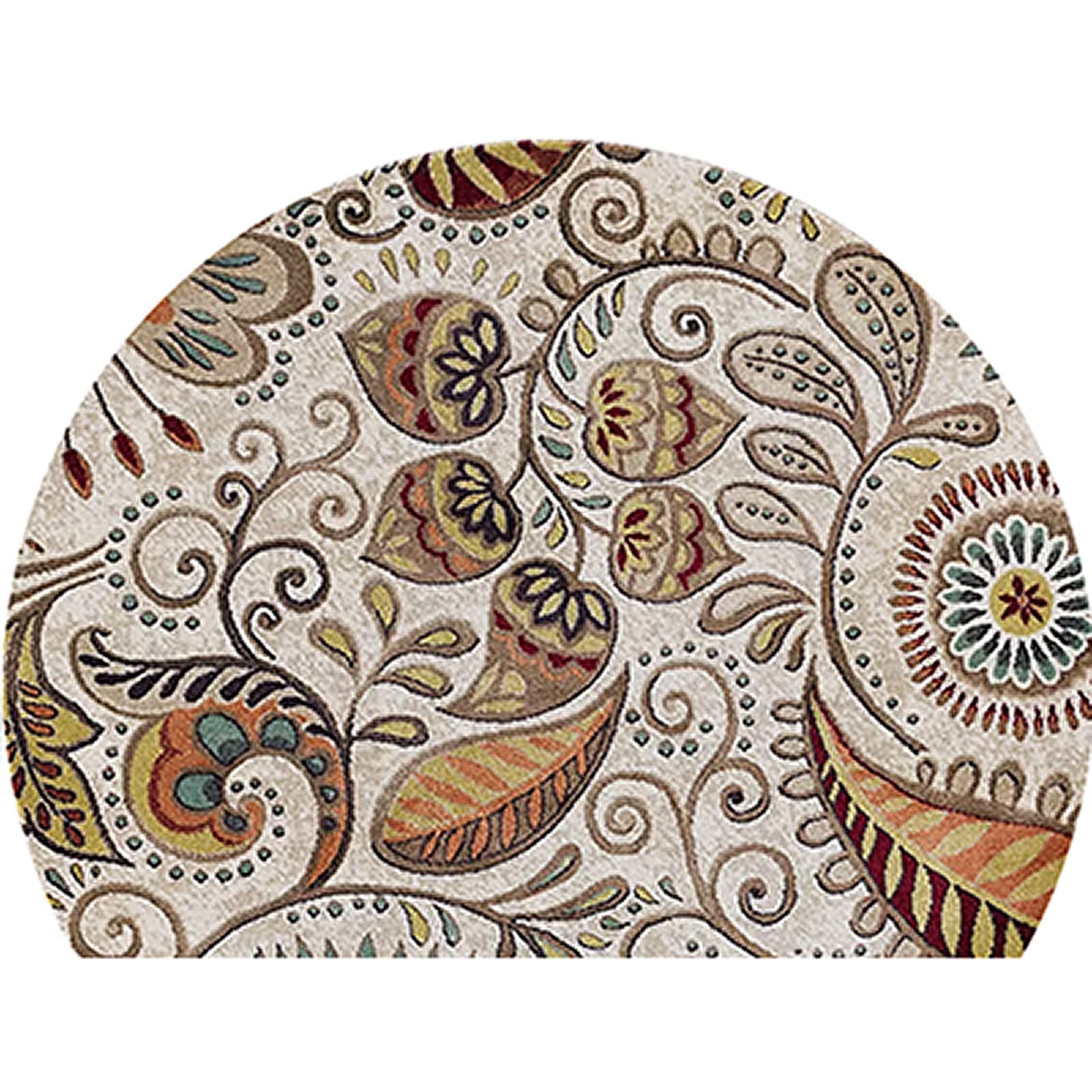 Paillasson demi-cercle d'entrée extra large extérieur et intérieur robuste