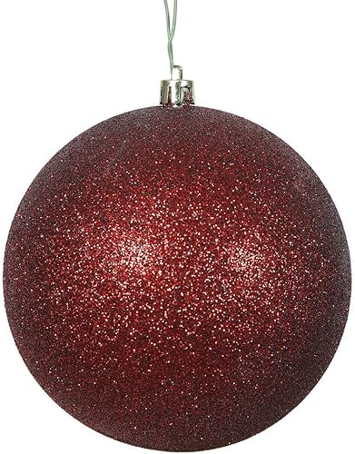 Miniatura 94 de Vickerman Esfera de adorno de Navidad de 10 pulgadas con acabado de caramelo, plástico inastillable, resistente a los rayos UV, decoración de árbol